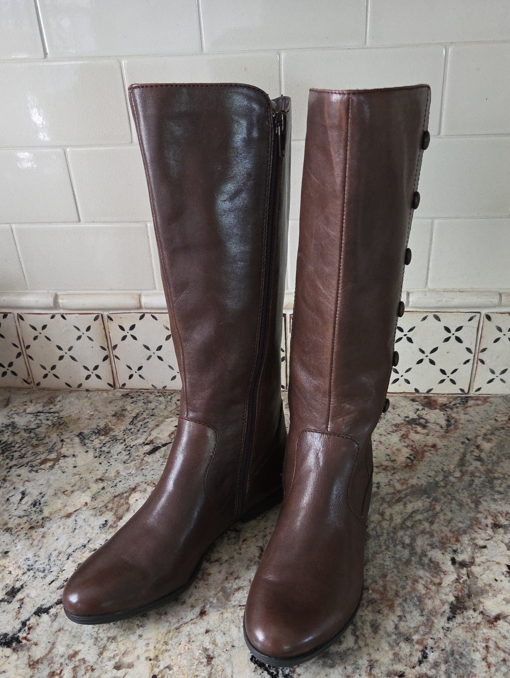 Born Tall Brown Leather Boots